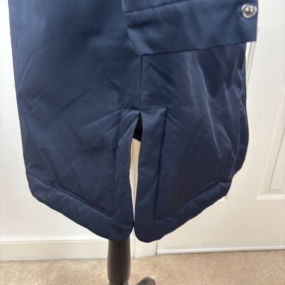 Bernardo Hooded Raincoat with Removable Hooded Bib Navy Blue Size XS New - Picture 6 of 15